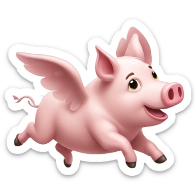Flying pig  sticker
