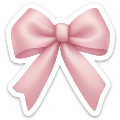 light pink ribbon bow sticker