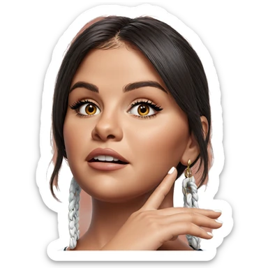 realistic portrait of a girl sticker