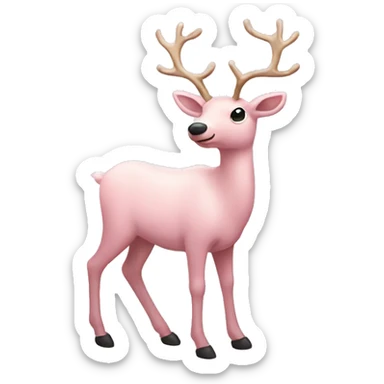 Light pink reindeer  sticker