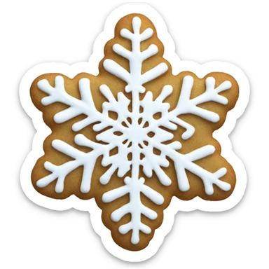 snowflake christmas cookie  sticker