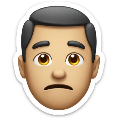 Disgusted face with a raised eyebrow  sticker