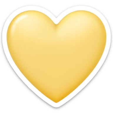 Pastel yellow heart sticker