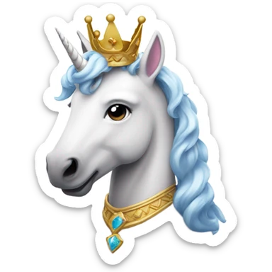 unicorn with a crown sticker