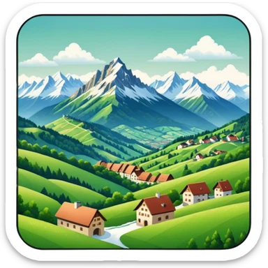 germany austria switzerland sticker