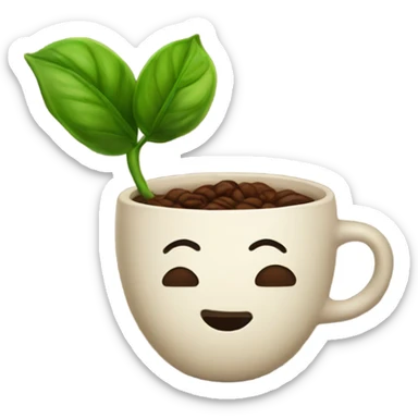 seed of coffe sticker