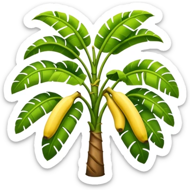 Banana tree, negative:banana. sticker