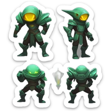 alien Rogue futuristic roguelike rpg style inspired by slay the spire sticker