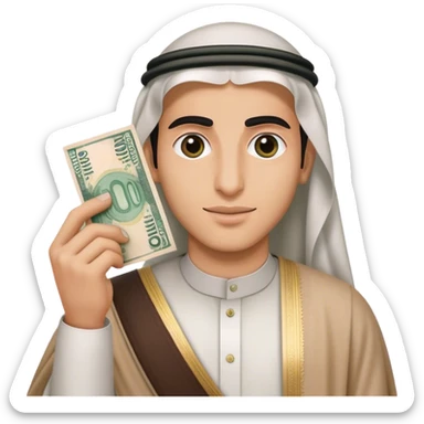 Can make the new Saudi rial sing holding 500 Saudi rial  sticker