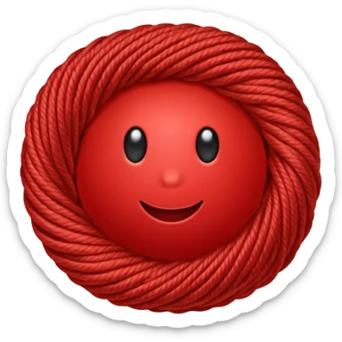 red ball of yarn sticker