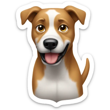 Dog mugging someone sticker