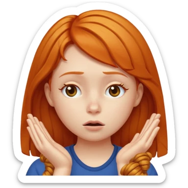 Ginger girl face-palm sticker