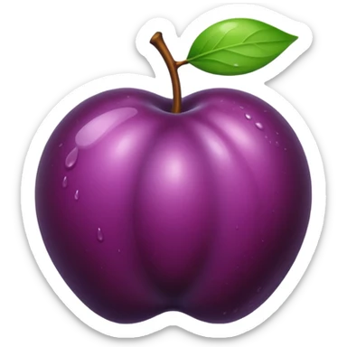 Wet plum sticker