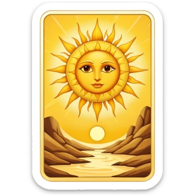 The sun Tarot card sticker