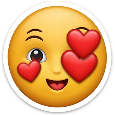 emoji mit herzen und kuss sticker