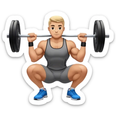 advertisement athlete weighted squats sticker