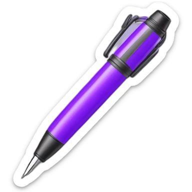 Purple pen sticker