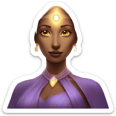 Pleiadian radiant glowing diva woman female third eye sticker