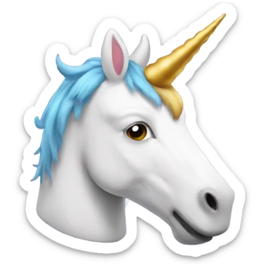 Unicorn with a monkey hat sticker