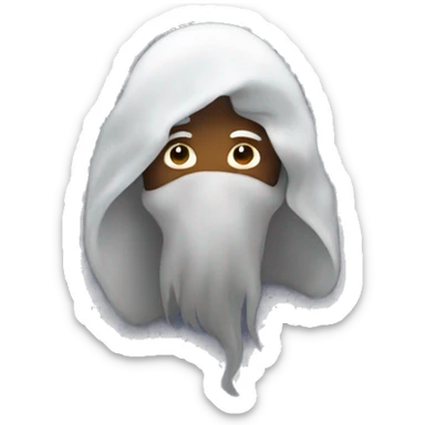 a person in the shadows with monkey hairs picking coton sticker