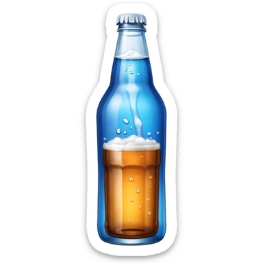 Dark bud light Beer in a water bottle sticker