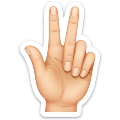 Hand with two fingers and thumb out sticker