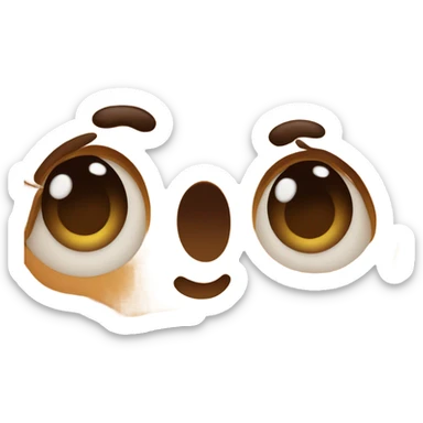 a single cute cinnamon bun with eyes sticker