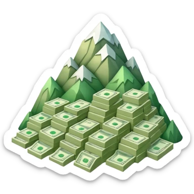 
MOUNTAIN OF BANKNOTES sticker
