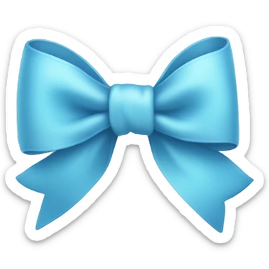 A light blue bow sticker