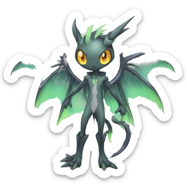cute cool edgy sharp eldritch ethereal Digimon-Fakemon-animal full body sticker