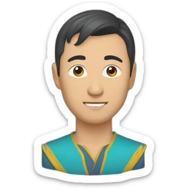 Hero Kazakh man sticker