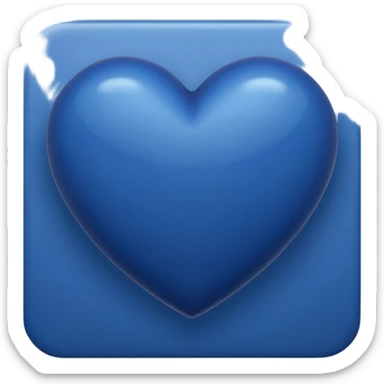 navy blue heart sticker