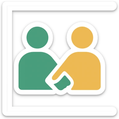 partnership icon, minimalistic, green gold and white color scheme, clean lines, no background sticker