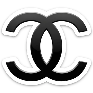 Chanel logo, elegant and minimal sticker