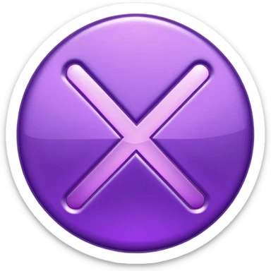 glitter purple symbol cancel sticker