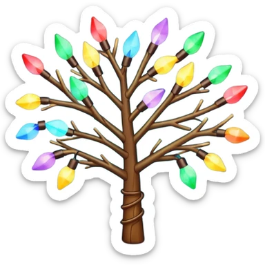 Christmas lights strand sticker