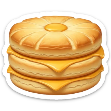 buttermilk American biscuit, golden top sticker