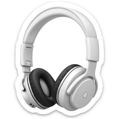 white color headphone sticker