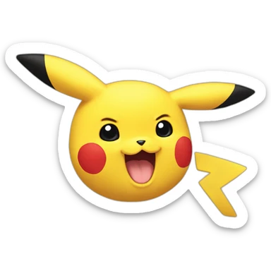 Pikachu tête sticker