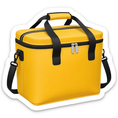 yellow cooler bag sticker