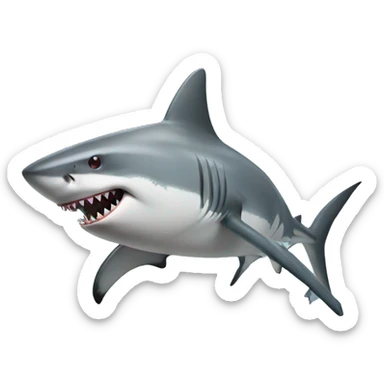 shark with a gun sticker