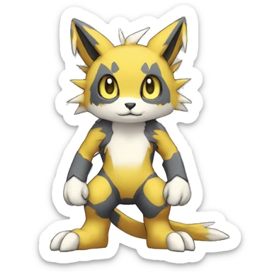 cute cool edgy beautiful Digimon-Fakemon-animal full body sticker