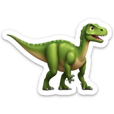 dinosaur looking right forward sticker