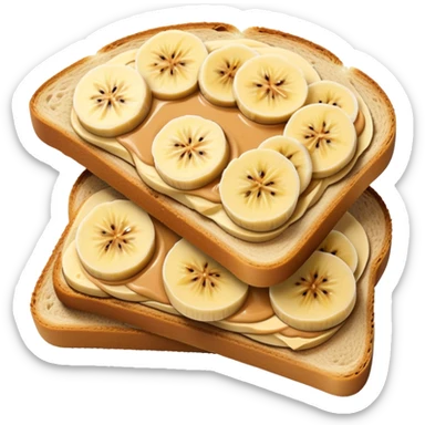 Peanut butter banana toast  sticker