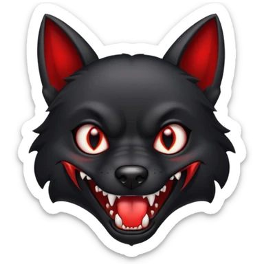 vampire dog sticker