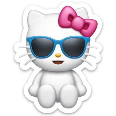 Hello Kitty wearing sunglasses sticker