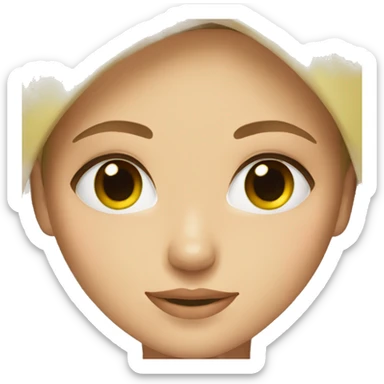 Brunette girl with brown eyes and a blonde girl with green eyes  sticker