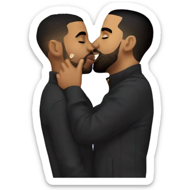 Drake-kissing Drake sticker