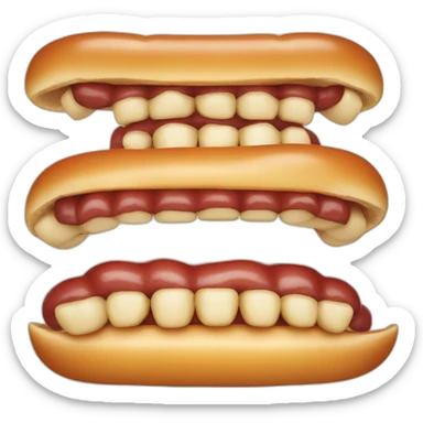 Mouth with Hotdogs for teeth sticker