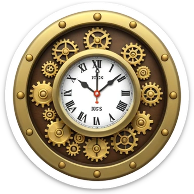 mechanic clock sticker